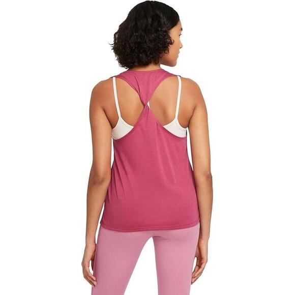 Nike Women's Yoga Mesh Twist-Racerback Tank Top Red Size M - Picture 2 of 4